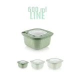 ظرف نگهدارنده وکیوم ماکرویو 600 میلی برند سافت شف ترکیه کد LINE-00681