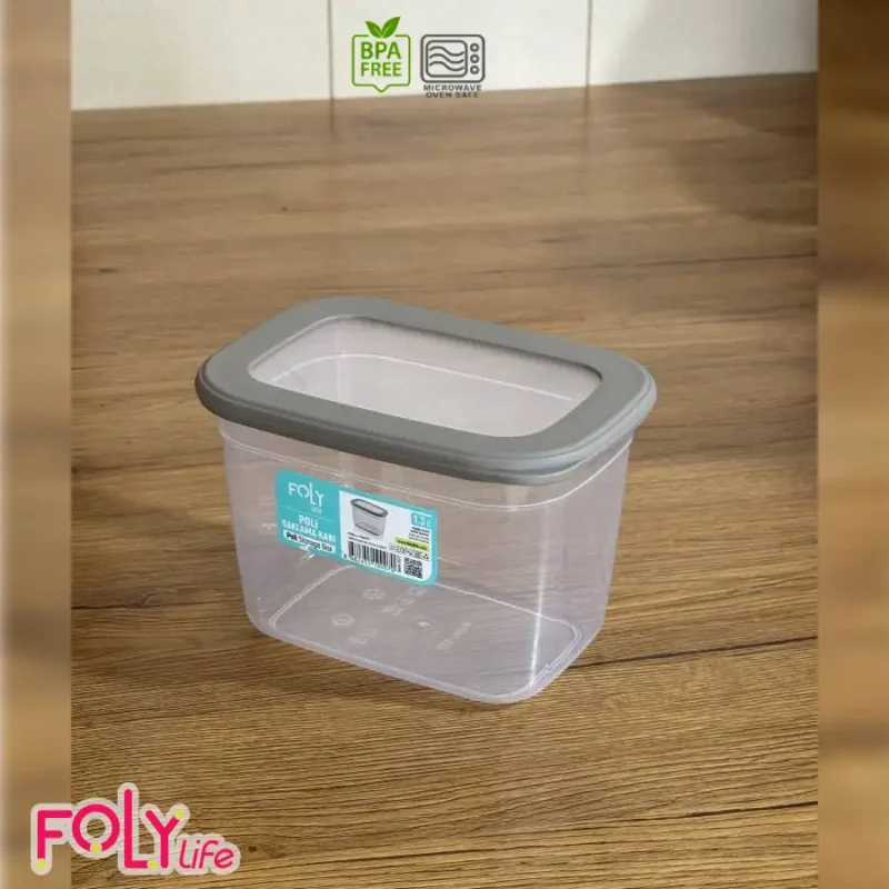 بانکه مستطیلی درب سلیکونی فولی لایف ترکیه 1300 میلی لیتری چهاررنگ  کد POLI SAK 0070