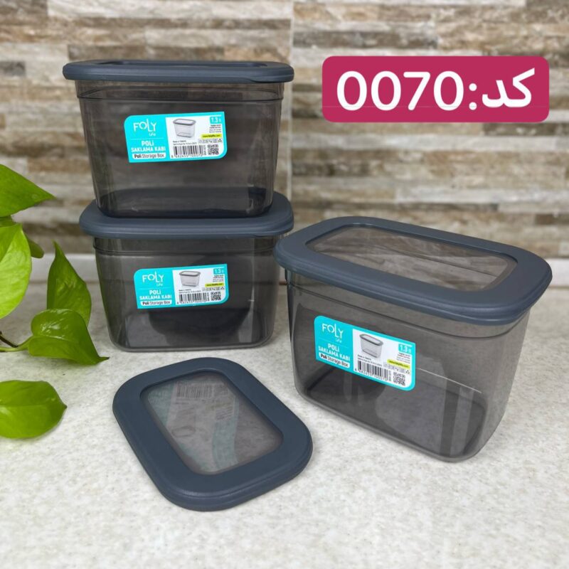 بانکه مستطیلی درب سلیکونی فولی لایف ترکیه 1300 میلی لیتری چهاررنگ  کد POLI SAK 0070 - تصویر 6