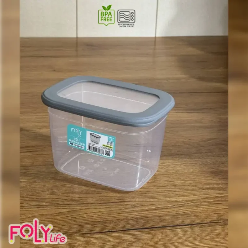 بانکه مستطیلی درب سلیکونی فولی لایف ترکیه 1300 میلی لیتری چهاررنگ  کد POLI SAK 0070