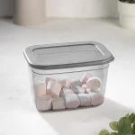 بانکه مستطیلی درب سلیکونی فولی لایف ترکیه 1300 میلی لیتری چهاررنگ  کد Poli 0070