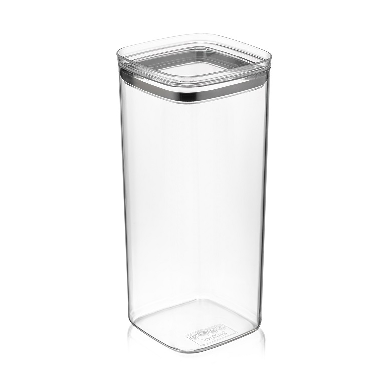 00714.jpg بانکه مربعی شفاف سافت شف ترکیه 2100 میلی لیتری با درب ضدنشتی SQUARE کد 00714 - تصویر 2