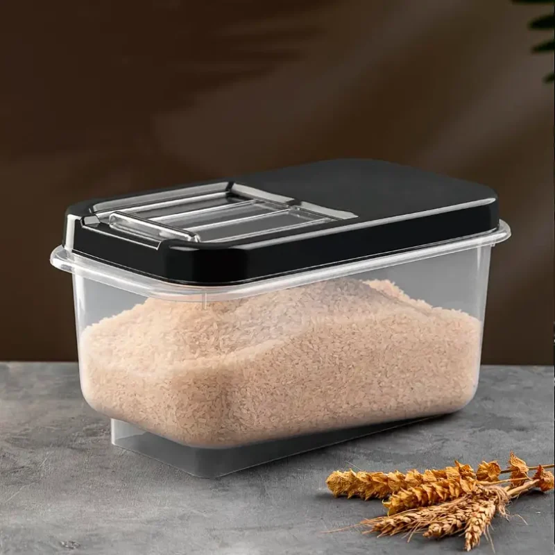 ظرف نگهدارنده مالتی باکس 7.5 لیتری  درب کشویی  برند سافت شف ترکیه رنگ مشکی کد 00765