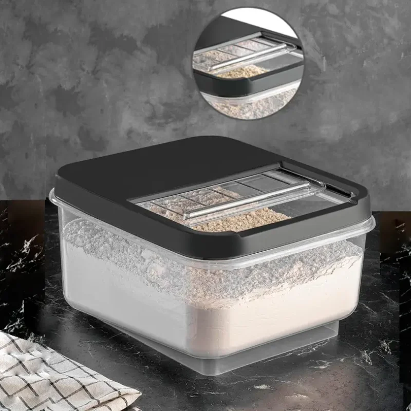 ظرف نگهدارنده مالتی باکس درب کشویی سافت شف ترکیه رنگ مشکی 12 لیتری کد 00768