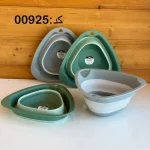 لگن مثلثی تاشو آبگیری میوه برند کیولوکس مدل دیانا رنگ سبز کد L009253 - تصویر 2