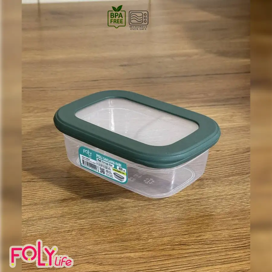 بانکه درب سیلیکونی فولی لایف - مستطیلی 400 میلی لیتری رنگ طوسی کد  POLI SAK 0094 - تصویر 7