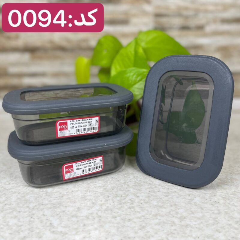 بانکه درب سیلیکونی فولی لایف - مستطیلی 400 میلی لیتری رنگ طوسی کد  POLI SAK 0094 - تصویر 5