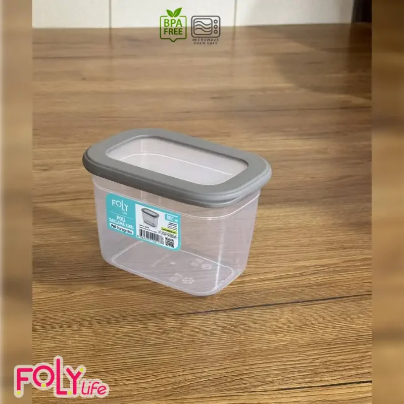 بانکه مستطیلی درب سیلیکونی فولی لایف ترکیه 800 میلی لیتری چهاررنگ کد  POLI SAK 0117