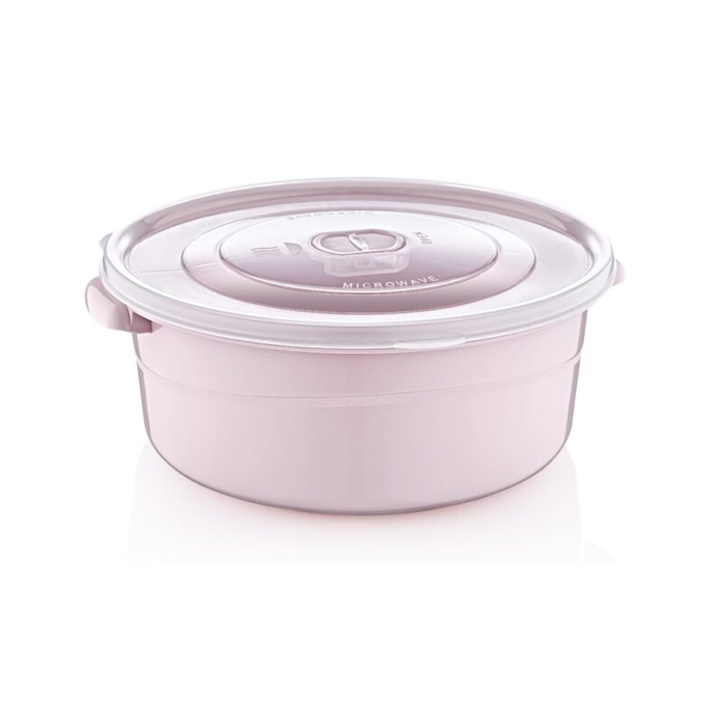 قابلمه گرد مایکرویوی هوبی لایف 0.5 لیتری رنگ کالباسی کد 021517