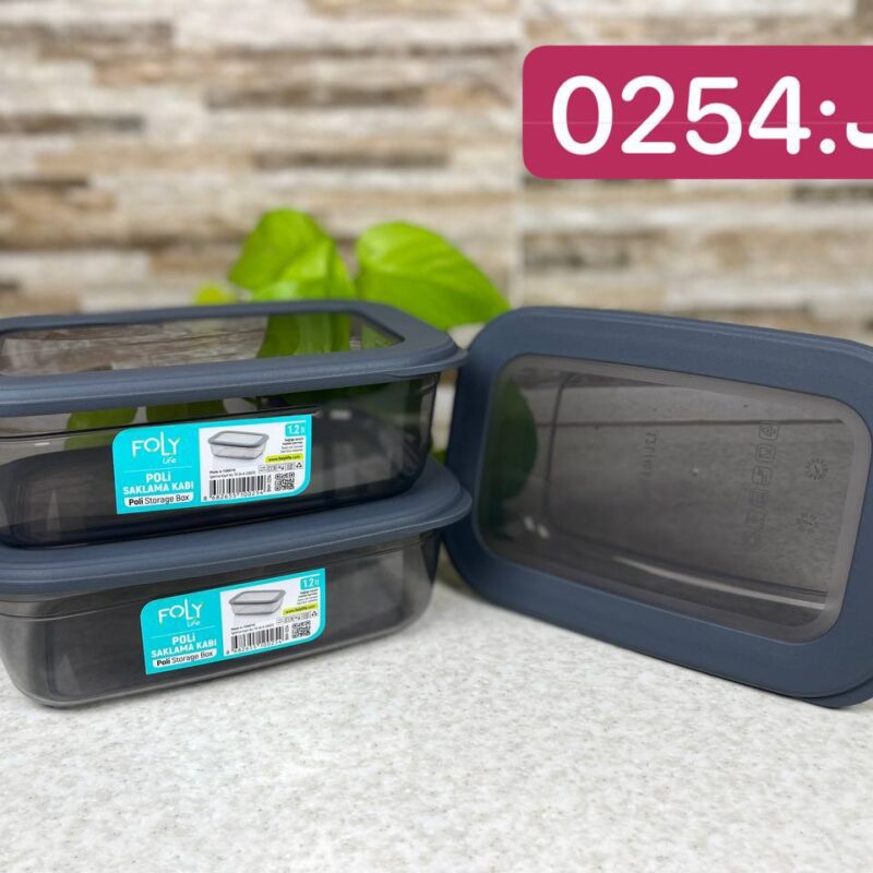 بانکه درب سیلیکونی فولی لایف مستطیلی 1200 میلی لیتری رنگ دودی کد POLI SAK 0254 - تصویر 4