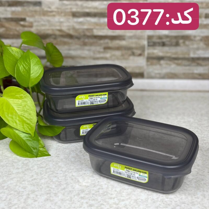 بانکه مستطیلی فولی لایف ترکیه  670 میلی لیتر رنگ دودی کد PEGGY DIK 0377 - تصویر 3