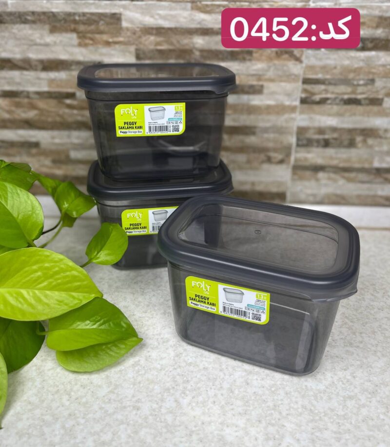 بانکه مستطیلی فولی لایف ترکیه 1300 میلی لیتری کد PEGGY DIK 0452