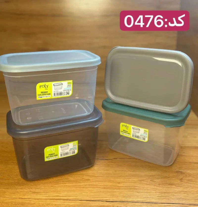 بانکه مستطیلی فولی لایف ترکیه 2300 میلی لیتری کد PEGGY DIK 0476