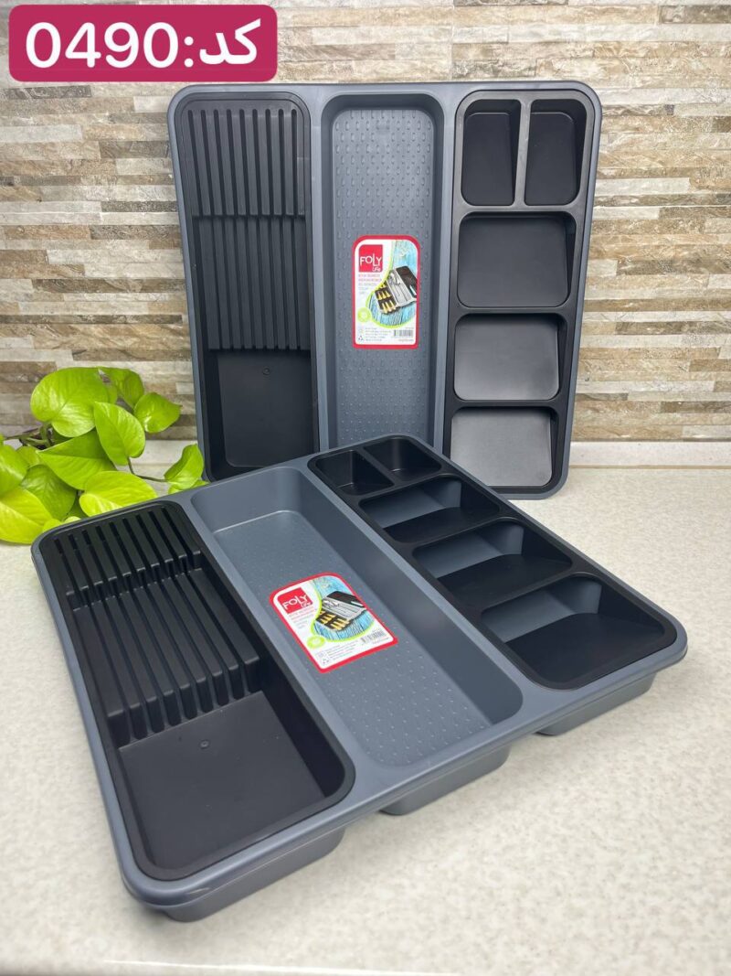 نظم دهنده قاشق و چنگال کشو فولی لایف ترکیه (سه قسمتی) کد 0490