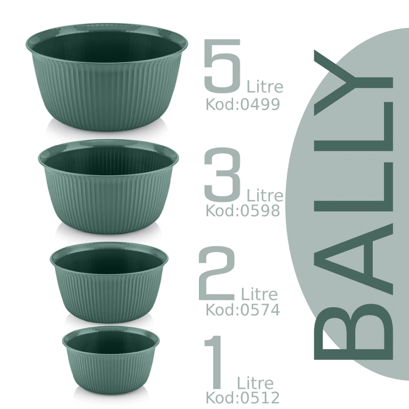 0512-0574-0598-0499 کاسه گرد خطی Bally فولی لایف 3 لیتری سبز کد BNM-0598 - تصویر 2