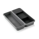 نظم دهنده قاشق و چنگال کشو فولی لایف ترکیه  رنگ طوسی (دو قسمتی) کد 0636