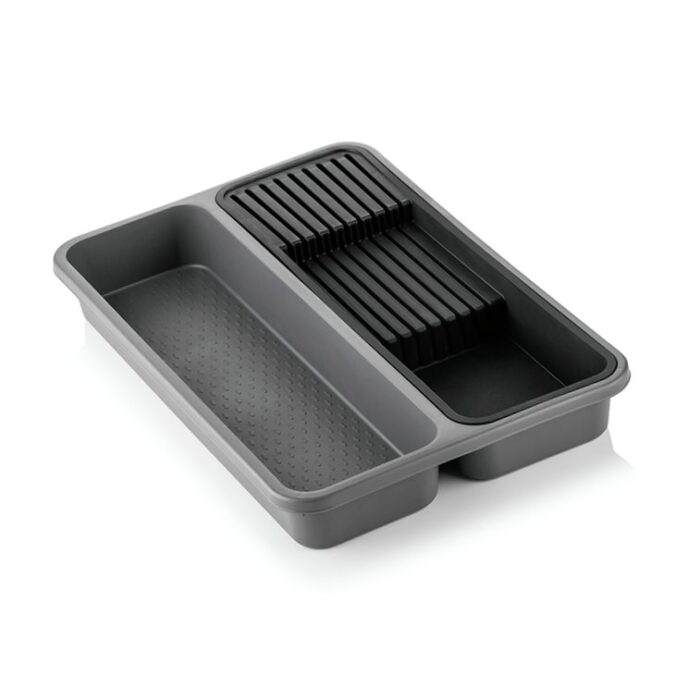 نظم دهنده قاشق و چنگال کشو فولی لایف ترکیه  رنگ طوسی (دو قسمتی) کد 0636