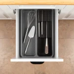 نظم دهنده قاشق و چنگال کشو فولی لایف ترکیه رنگ کالباسی(دو قسمتی) کد 0636 - تصویر 2
