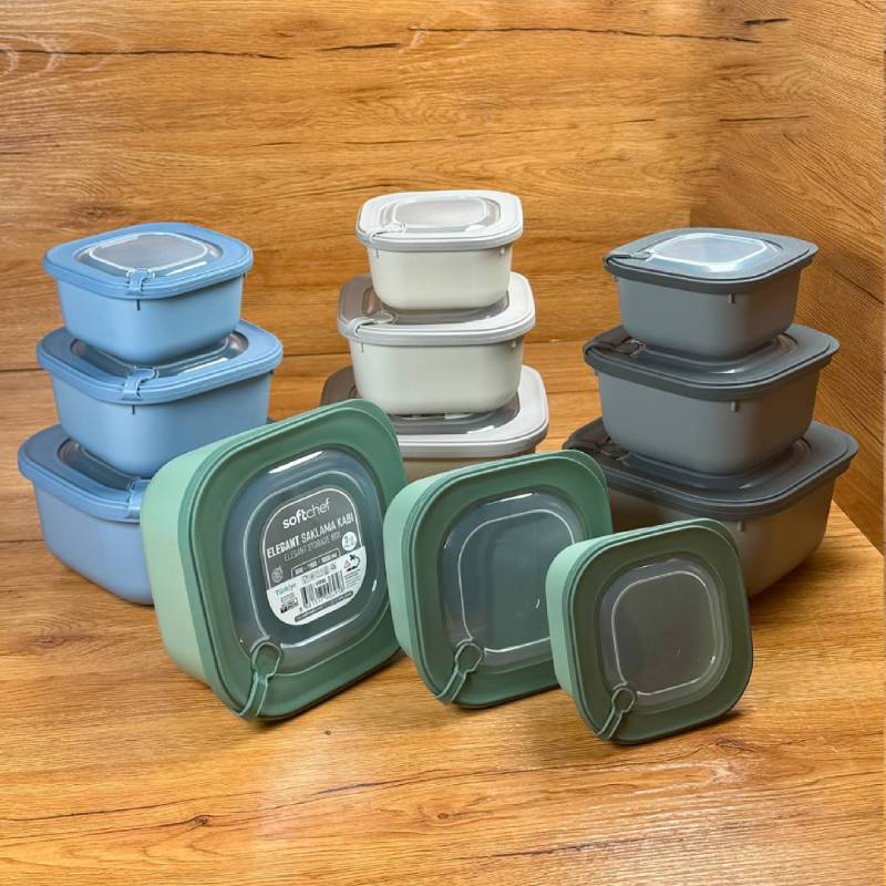 06951.jpg ست ظرف نگهدارنده سه تایی وکیوم ماکرویو برند سافت شف ترکیه کد 00965 - تصویر 1