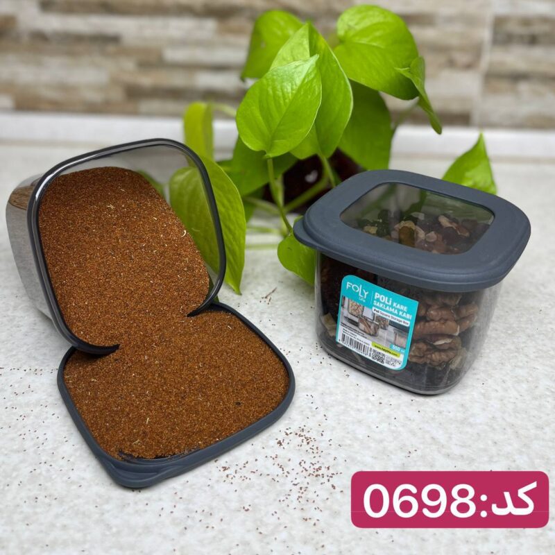 بانکه مربعی درب سیلیکونی فولی لایف 550 میلی لیتری چهاررنگ  کد Poli Kare 0698 - تصویر 5