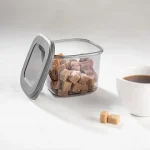 بانکه مربعی درب سیلیکونی فولی لایف 550 میلی لیتری چهاررنگ  کد Poli Kare 0698