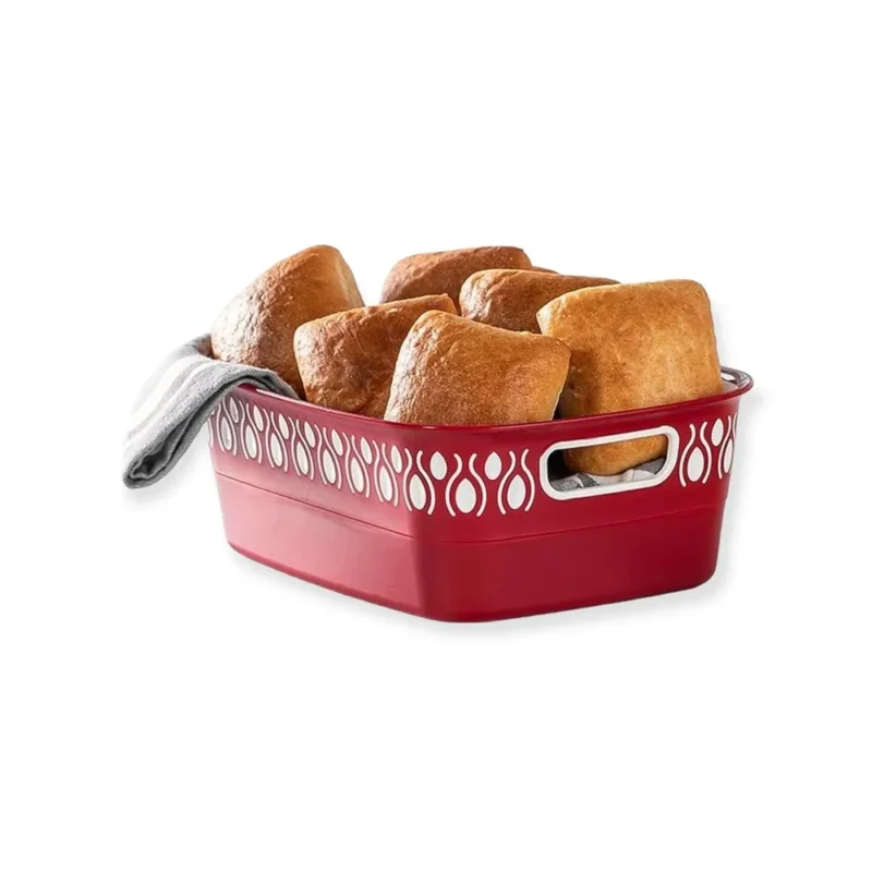 سبد نان طرحدار فولی لایف رنگ قرمز طرح MONNA کد 0773