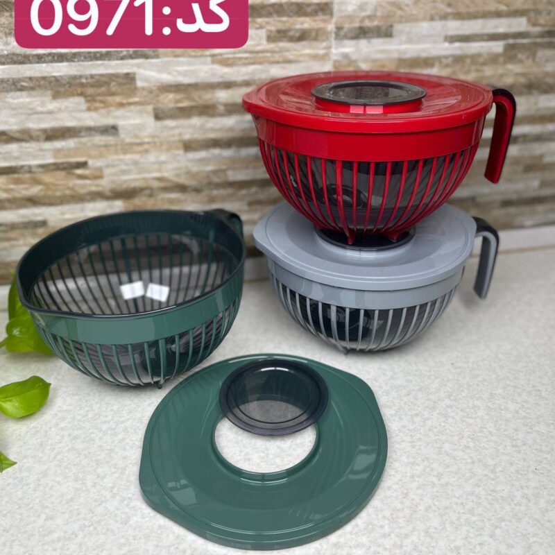 کاسه میکس درب دار فولی لایف ترکیه 3 لیتری چهاررنگ Linea کد Linea 0971 - تصویر 3