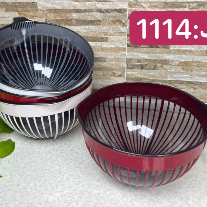 کاسه میکس ساده فولی لایف ترکیه 3 لیتری چهاررنگ  Linea کد 1114 - تصویر 3