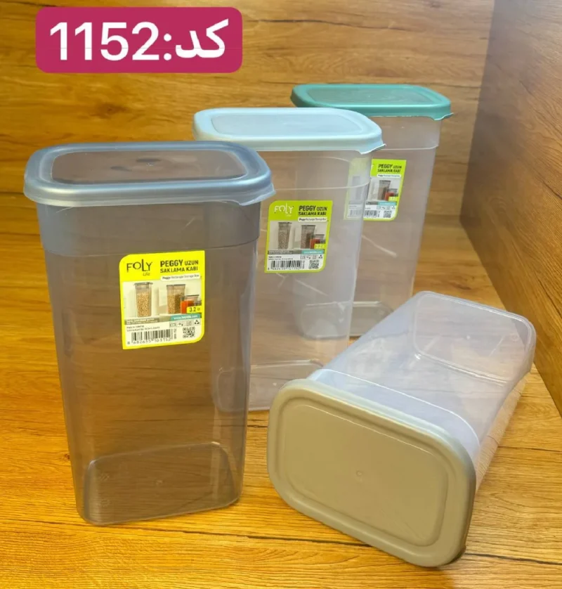 بانکه مستطیلی فولی لایف ترکیه 3200 میلی  لیتری کد PEGGY DIK 1152