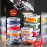 ظروف ذخیره سازی مستطیلی -ضد نشتی-چهار سایز- برند کیولوکس ترکیه LN-0575