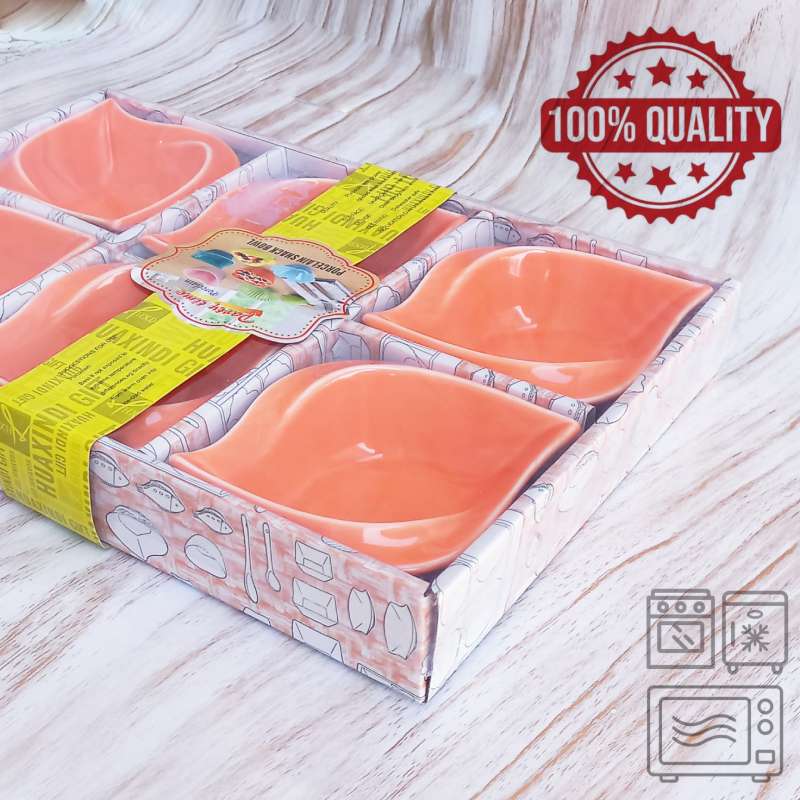 22432-1.jpg اردوخوری سرامیکی مایکرو و فریزری 6 تایی  نارنجی PartyTime کد albirx-22432 - تصویر 2