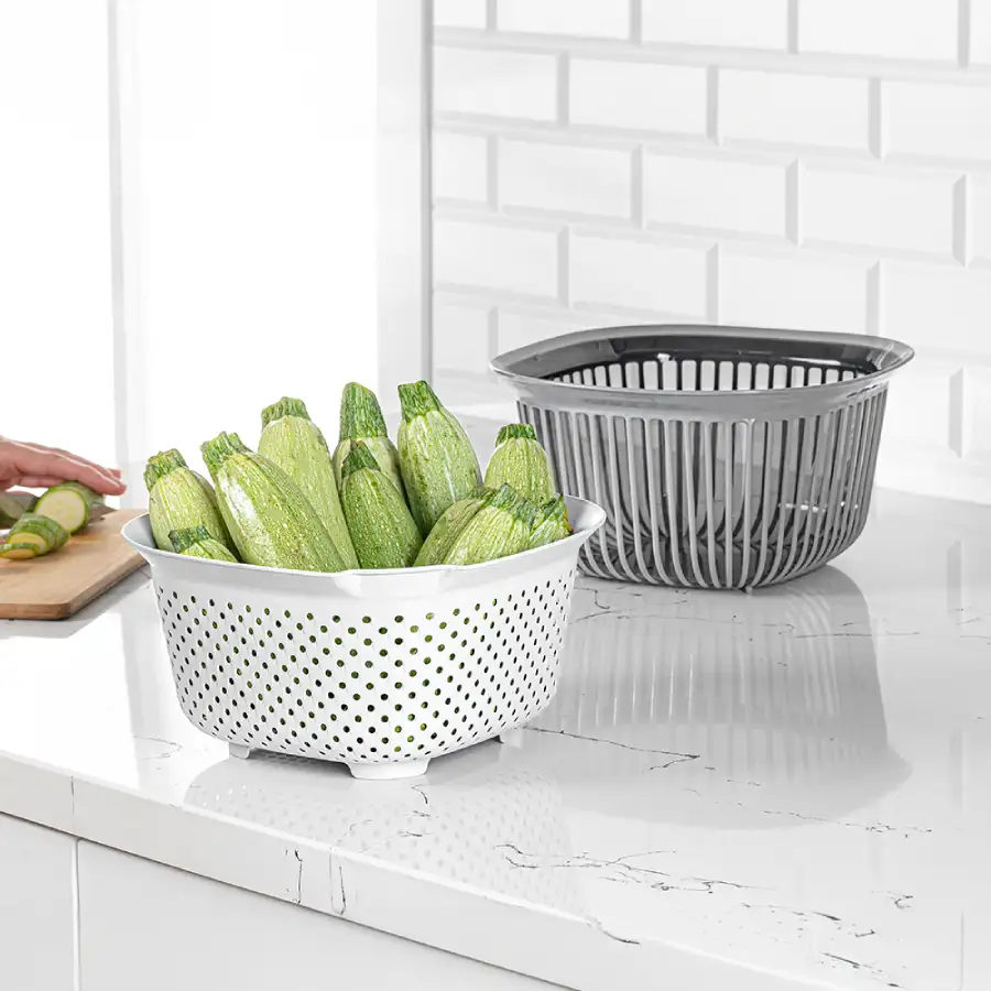 کاسه و آبکش مربع فولی لایف ترکیه چهاررنگ ۴ لیتری کد 3699 مدل Linea - تصویر 6