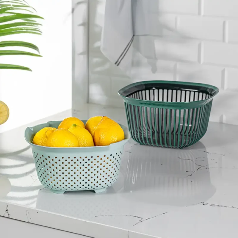 کاسه و آبکش مربع فولی لایف ترکیه چهاررنگ ۴ لیتری کد 3699 مدل Linea