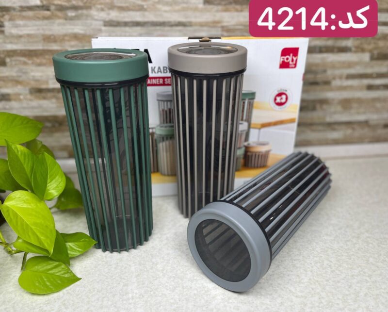 بانکه گرد استوانه ای فولی لایف ترکیه حجم 1700 میلی  لیتری چهاررنگ کد 4214 Linea