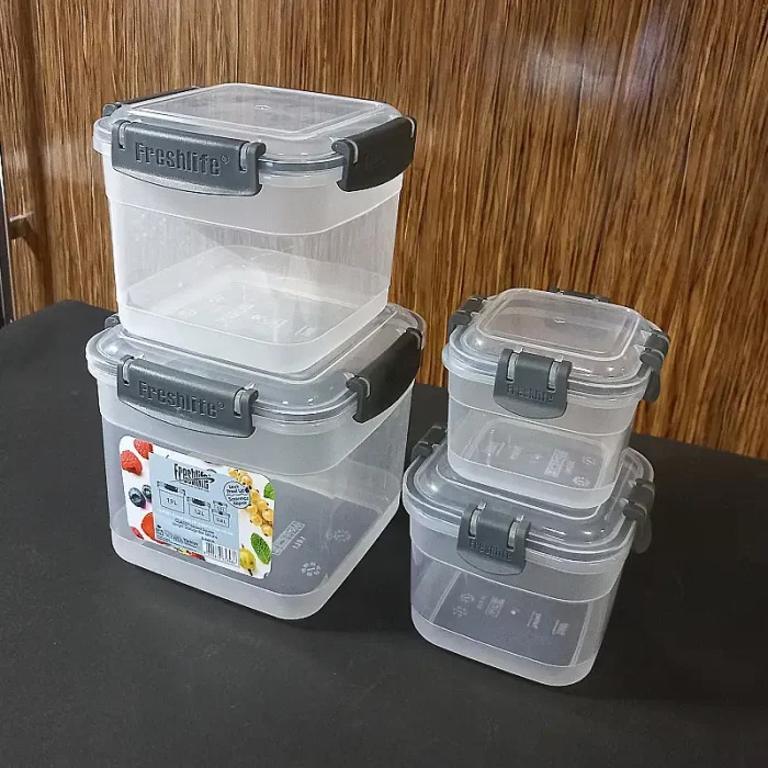 ست بانکه مربعی کوتاه ضدنشتی فرش لایف ترکیه 4 سایز مدل Classy کد D-44804 - تصویر 4