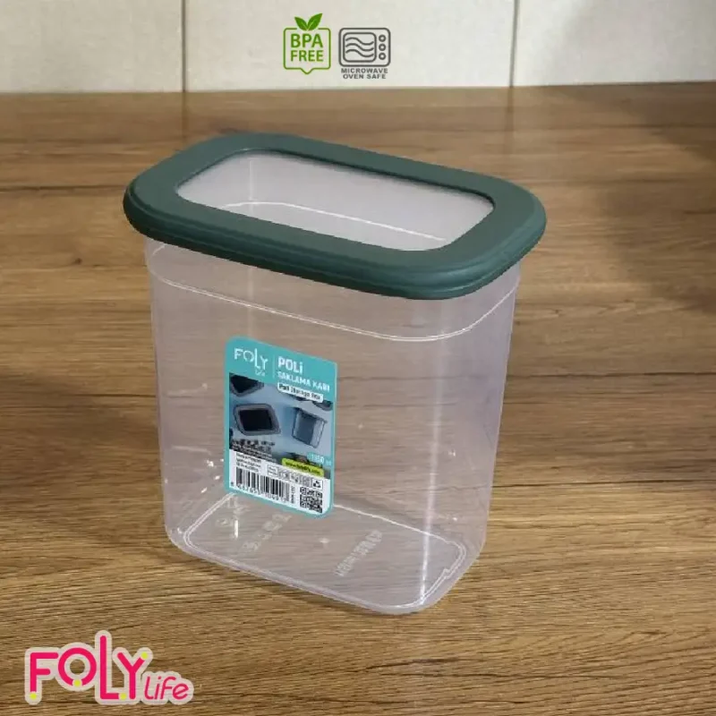 بانکه درب سیلیکونی فولی لایف مستطیلی حجم 1150 میلی لیتری چهاررنگ کد POLI SAK 4917