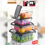ست ظرف نگهدارنده  مربعی کیولوکس  ترکیه مناسب مایکروویو / فریزر کدLN-0566