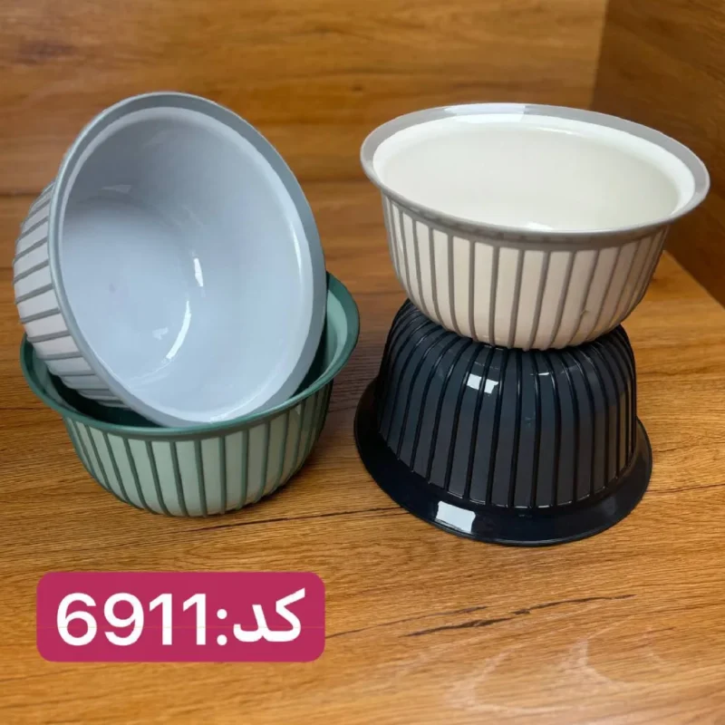 کاسه گرد خطی فولی لایف 2 لیتری چهاررنگ Linea کد6911 - تصویر 2