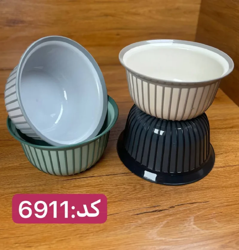 کاسه گرد خطی فولی لایف 2 لیتری چهاررنگ Linea کد6911