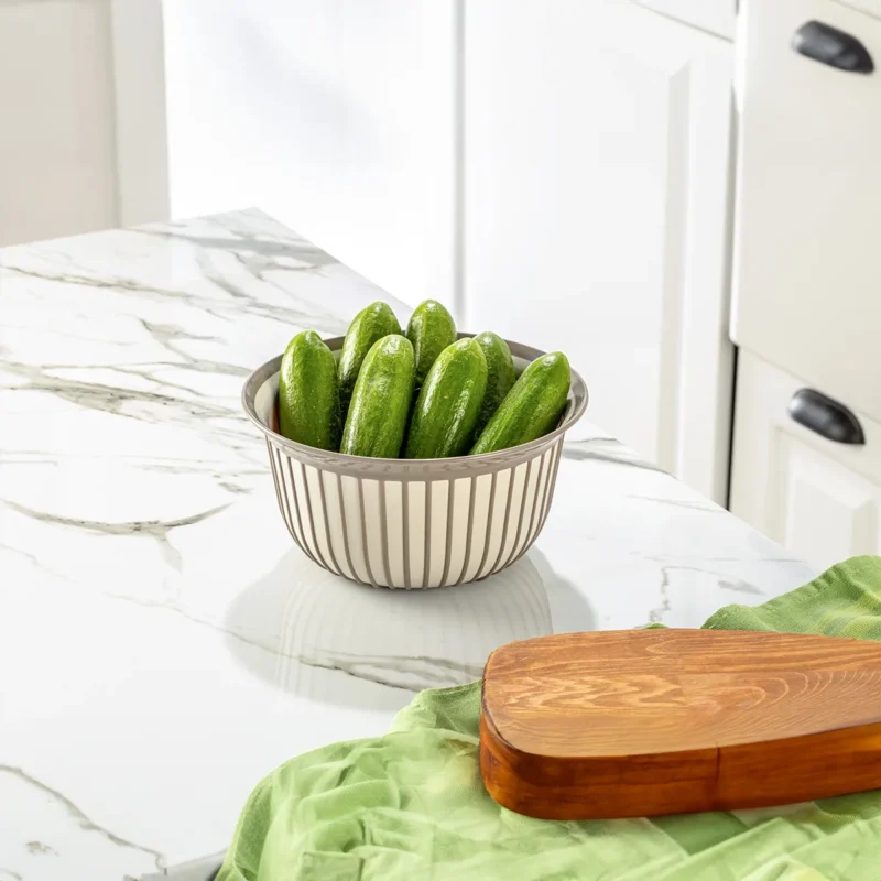 کاسه گرد خطی فولی لایف 2 لیتری چهاررنگ Linea کد6911