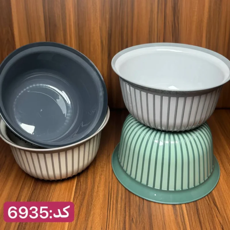 کاسه گرد خطی فولی لایف 3 لیتری چهاررنگ Linea کد 6935 - تصویر 2