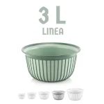 کاسه گرد خطی فولی لایف 3 لیتری چهاررنگ Linea کد 6935