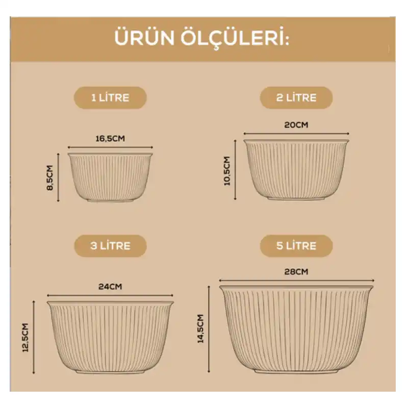 7480x folylife bally-2 ست چهارتایی کاسه فولی لایف ترکیه رنگ سبز مدل BALLY کد 7480x - تصویر 2