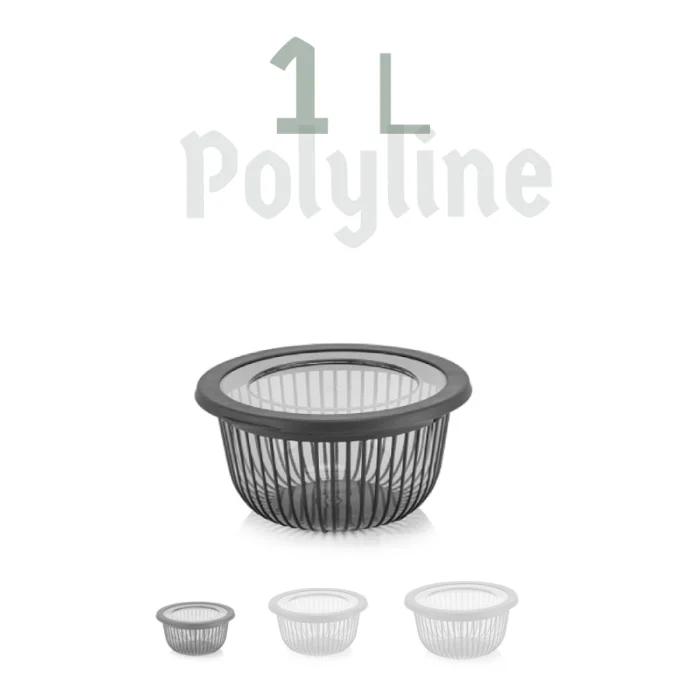 کاسه گرد درب سلیکونی فولی لایف 1 لیتر کد 7512 Polyline - تصویر 1