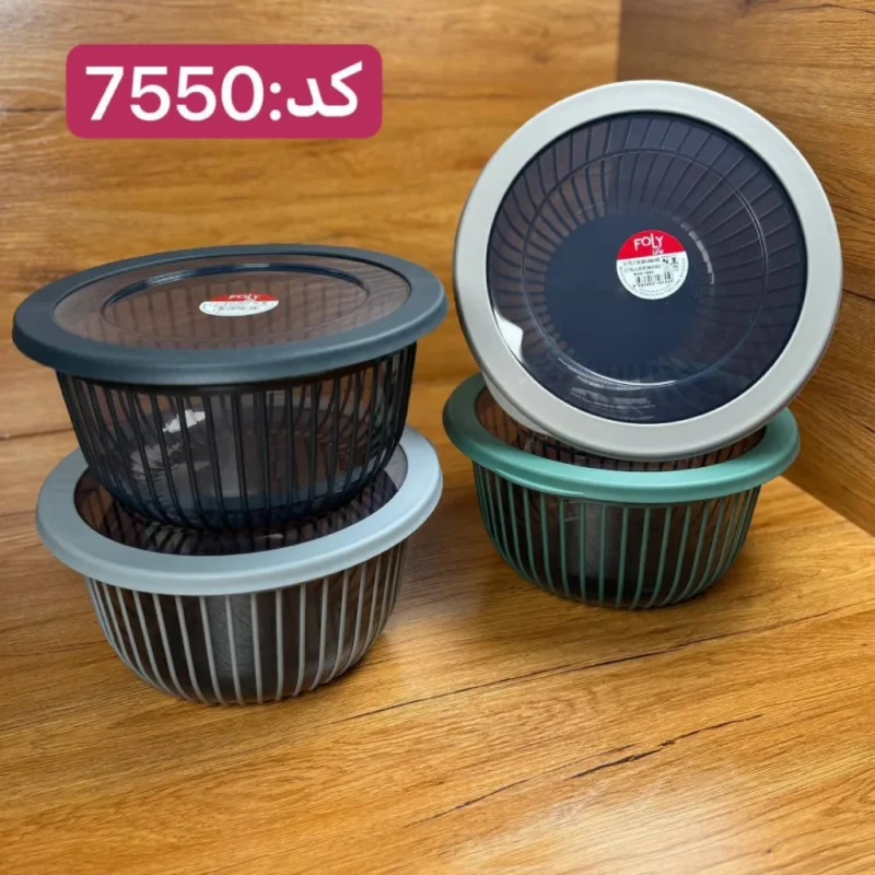 کاسه گرد درب سلیکونی فولی لایف 3  لیتر کد 7550 Polyline - تصویر 2
