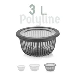 کاسه گرد درب سلیکونی فولی لایف 3  لیتر کد 7550 Polyline