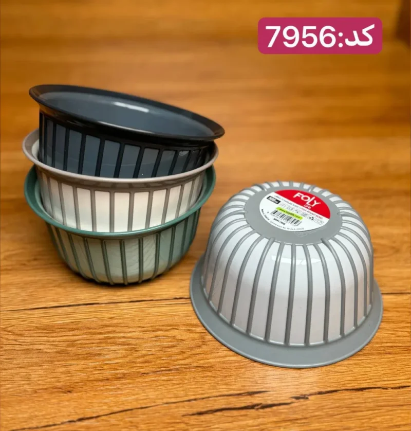 کاسه گرد خطی فولی لایف 500 میلی لیتری چهاررنگ Linea کد 7956