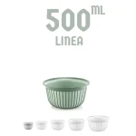 کاسه گرد خطی فولی لایف 500 میلی لیتری چهاررنگ Linea کد 7956