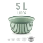 کاسه گرد خطی فولی لایف 5 لیتری چهاررنگ Linea کد 7970