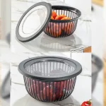 ست ظرف نگهدارنده کاسه گرد خطی فولی لایف درب سیلیکونی چهاررنگ کد POLY LINE 8595 - تصویر 2